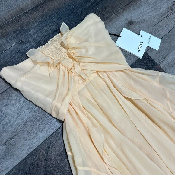 Isabel Marant Tiffen silk chiffon mini dress in Sunshine NWT